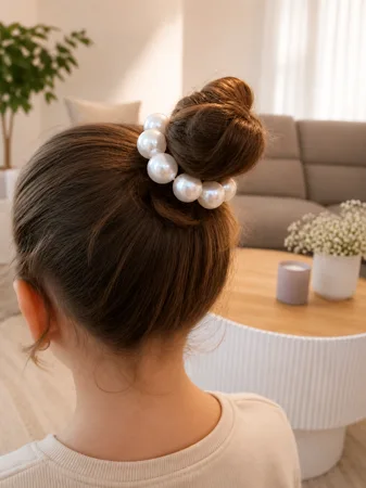 Élastique perles chignon