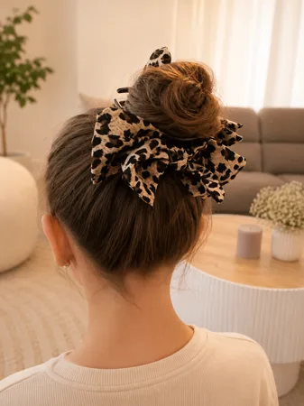 Pince chignon léopard